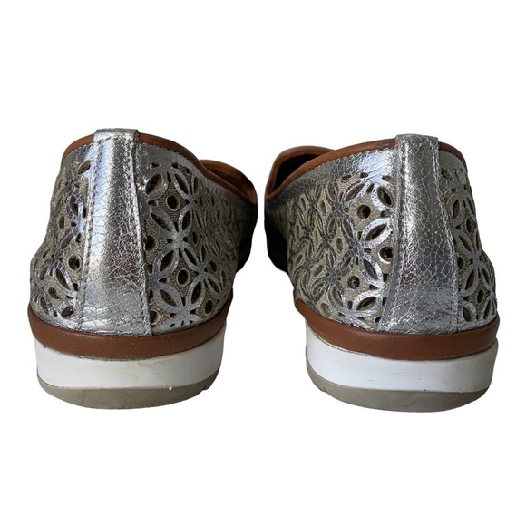 Spring Step Tulisa Metallic Silver Slip On Laser Cut Loafer Women's EU 39 US 8.5 - Picture 10 of 15